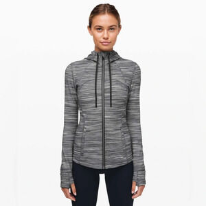 Lululemon Hooded Define  Jacket *Nulu Heathered Black/White
